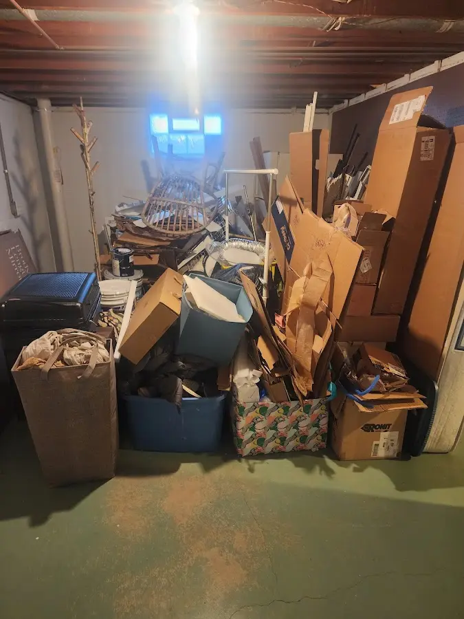 Roll-off dumpster container at job site for 2 Yard Dumpster Rental in Starke